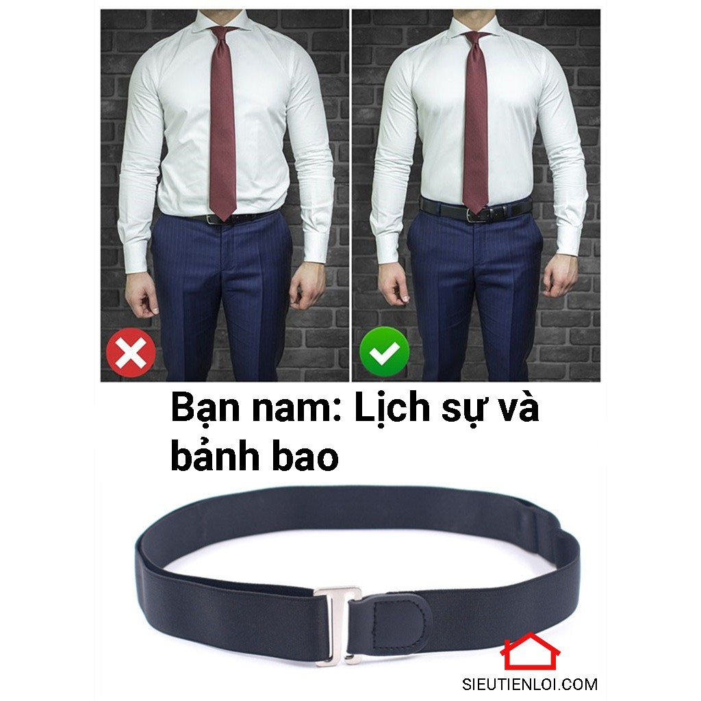 Đai giữ áo sơ mi nam nữ gọn gàng thanh lịch - Đai sơ vin giữ áo sơmi loại tốt siêu tiện lợi