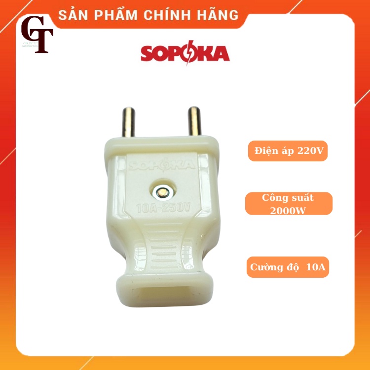 Phích Cắm Chống Vỡ SOPOKA P1 Chân Tròn