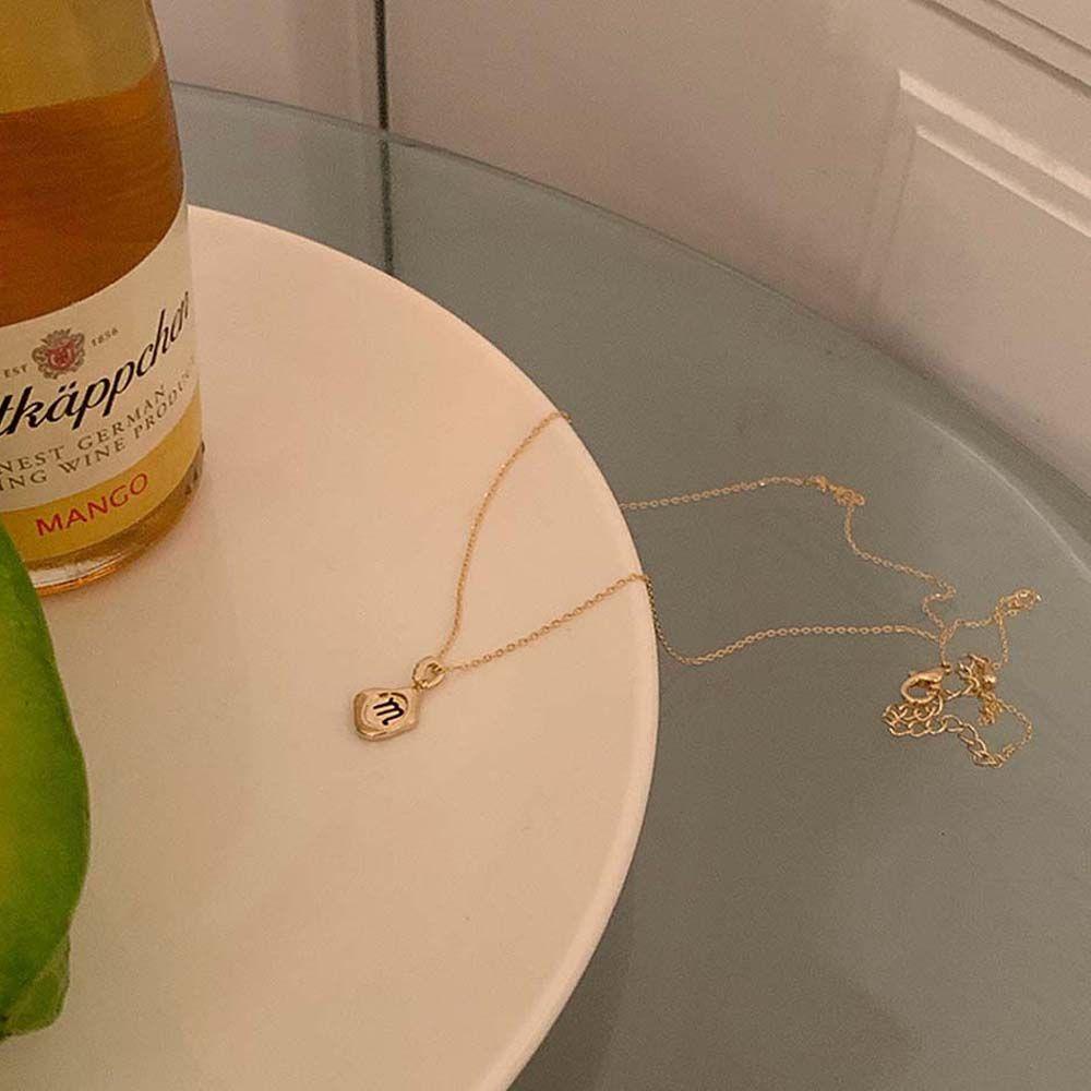 Vòng cổ Mặt Chữ M Bằng Kim Loại Đơn Giản Thời Trang Cho Nữ