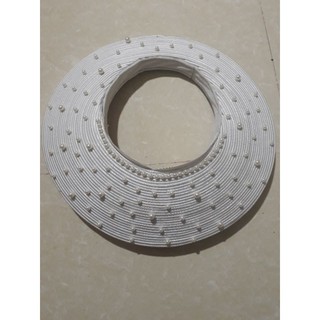 Khăn xếp cô dâu 30 vòng màu đỏ _ trắng