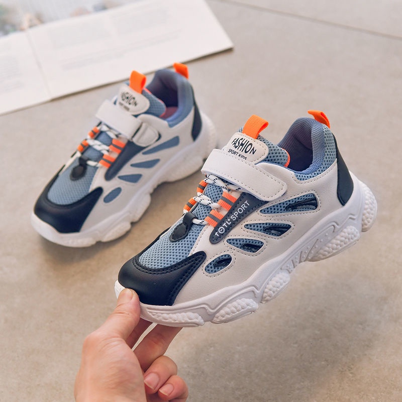 AMILA Giày Thể Thao Phối Lưới Thoáng Khí Thời Trang Xuân Thu Cho Bé