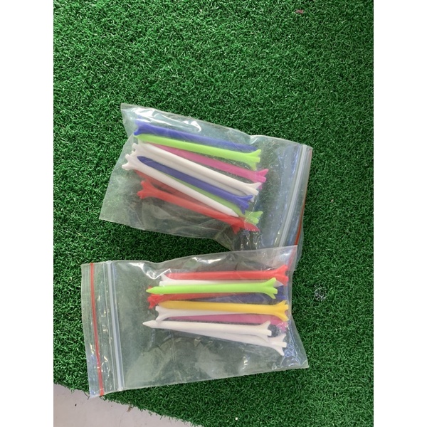 Tee golf gói 10 chiếc chất gỗ ngắn dài