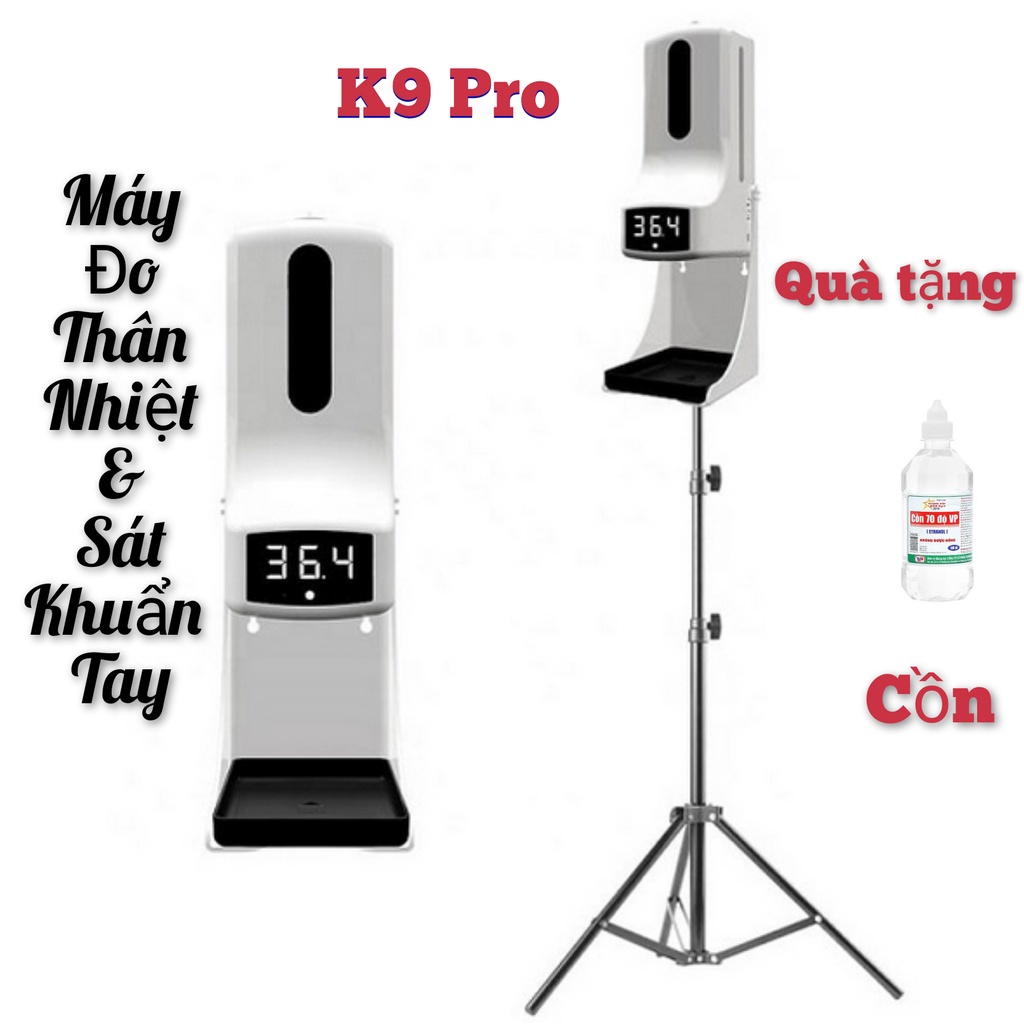 Máy khử khuẩn, Sát Khuẩn K9 Pro_Hỗ Trợ Tiếng Việt_Đo nhiệt độ_Rửa tay_Khử khuẩn_Cảm ứng tự động