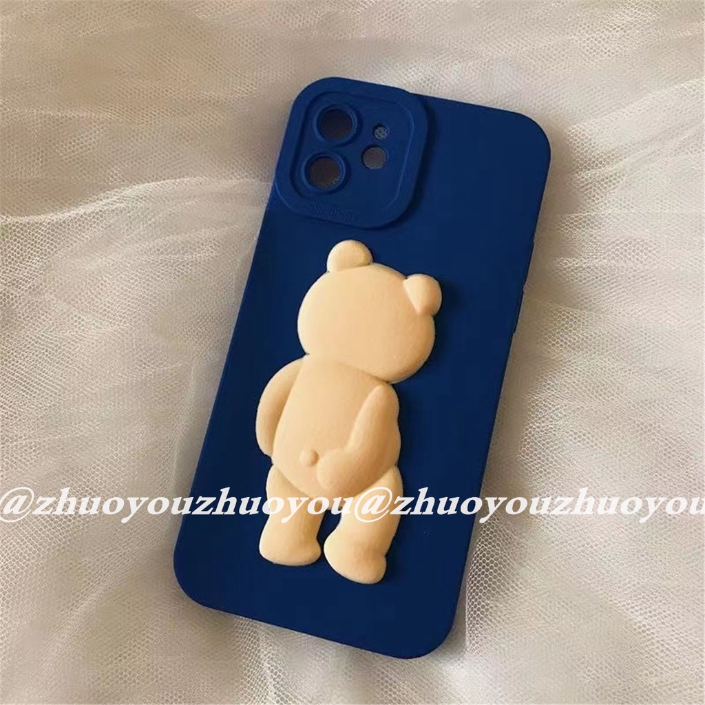 Mới Ốp Điện Thoại Chống Sốc In Hình Gấu Bắt Bia Cho Iphone 13 11 12 xs xr 78plus 6