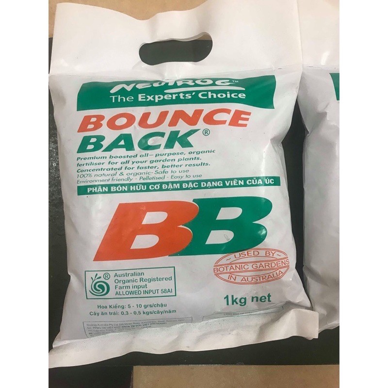 Phân bón Hữu cơ đậm đặc/ viên nén Bounce Back 01 kg Úc