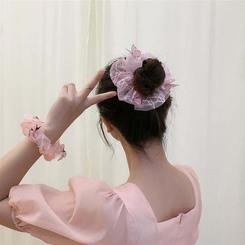 Cột tóc bươm bướm lưới buộc tóc nữ thời trang dễ thương