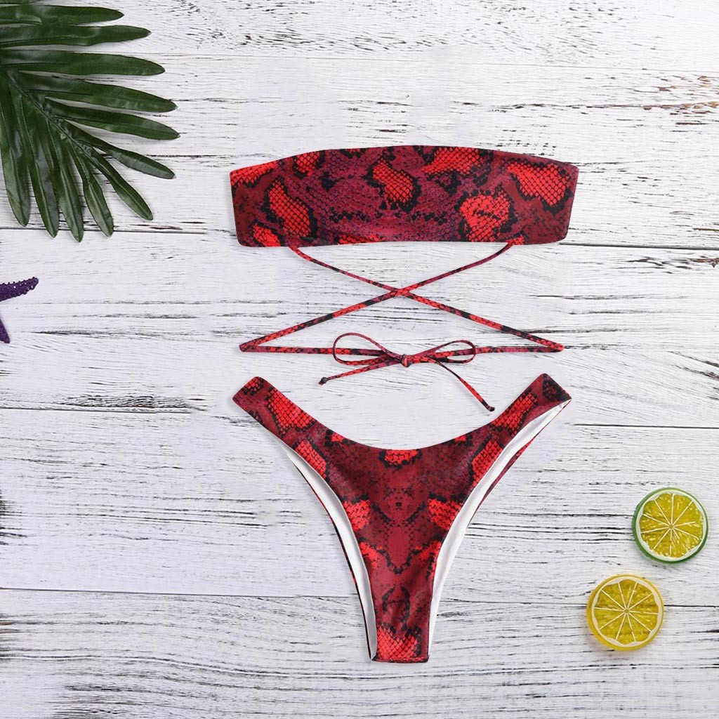 Bikini hoạ tiết da rắn phong cách Brazil