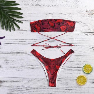 Bikini hoạ tiết da rắn phong cách Brazil