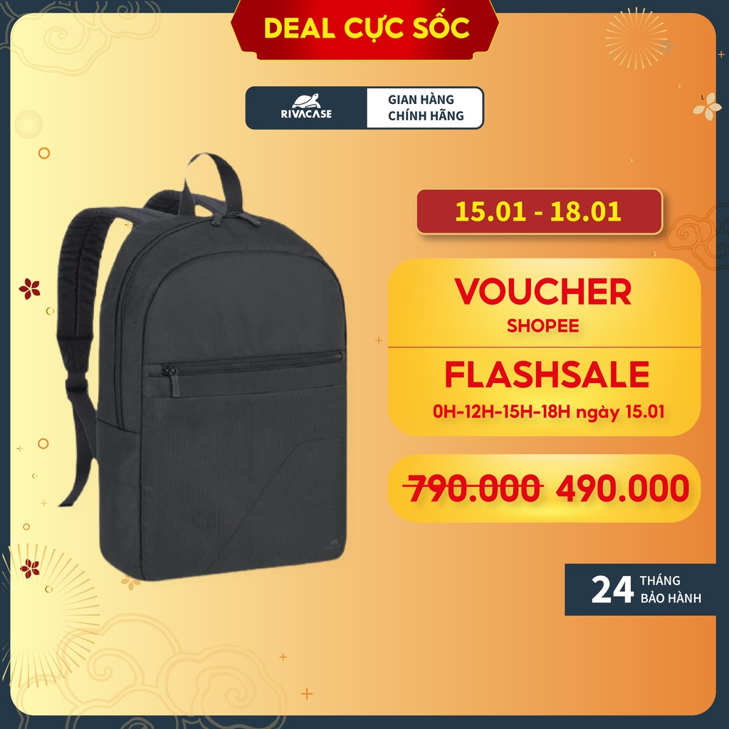 Balo Laptop Rivacase 8065 15.6 inch - Hàng Chính Hãng