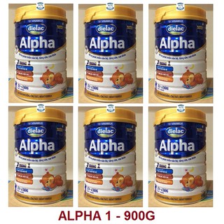 Bán sỉ - 175.717đ/lon - Combo 06 - Sữa bột Dielac Alpha 1 900g - Vinamilk