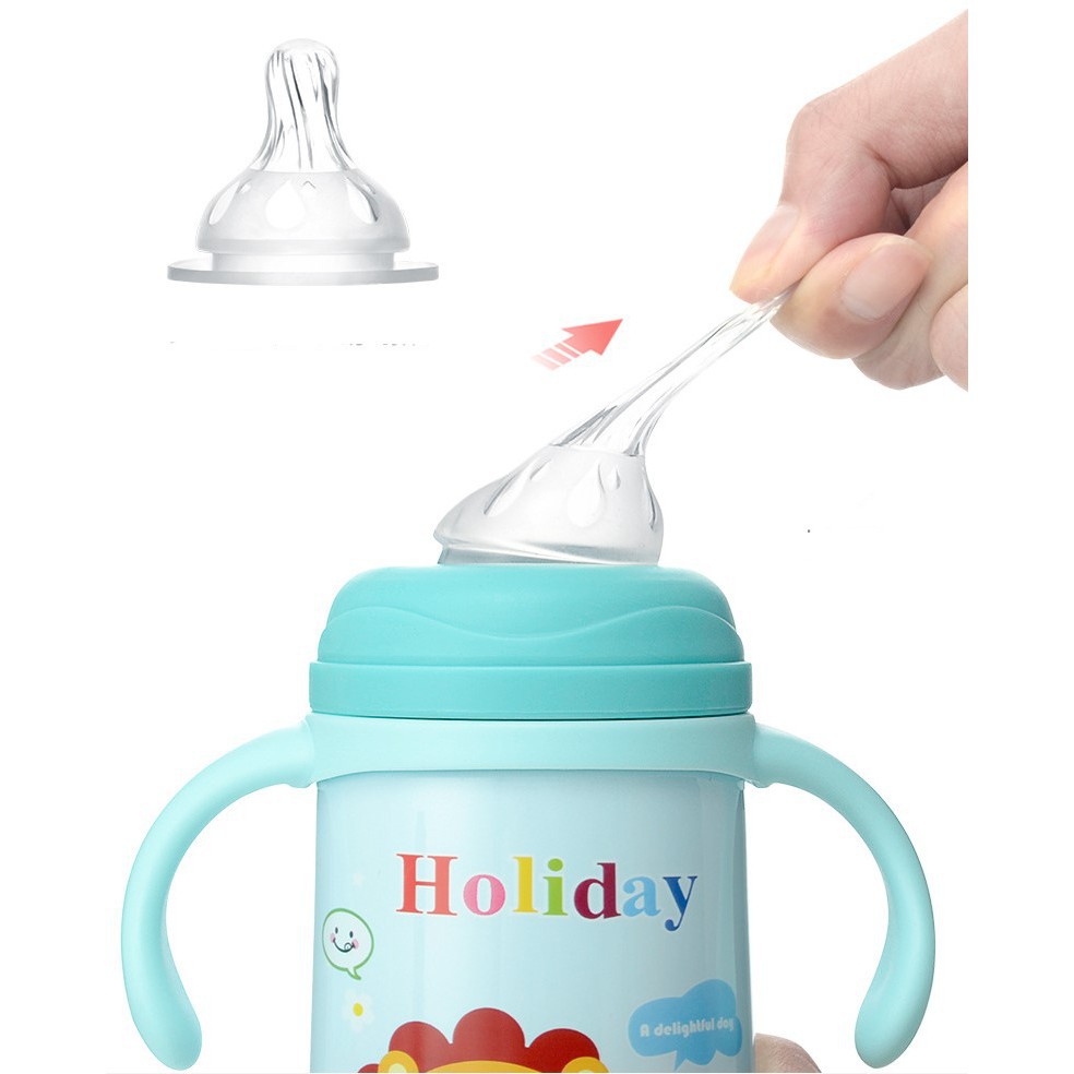 BÌnh sữa, bình nước giữ nhiệt Reizbaby 300ml chất liệu inox 304 - TIMIKID