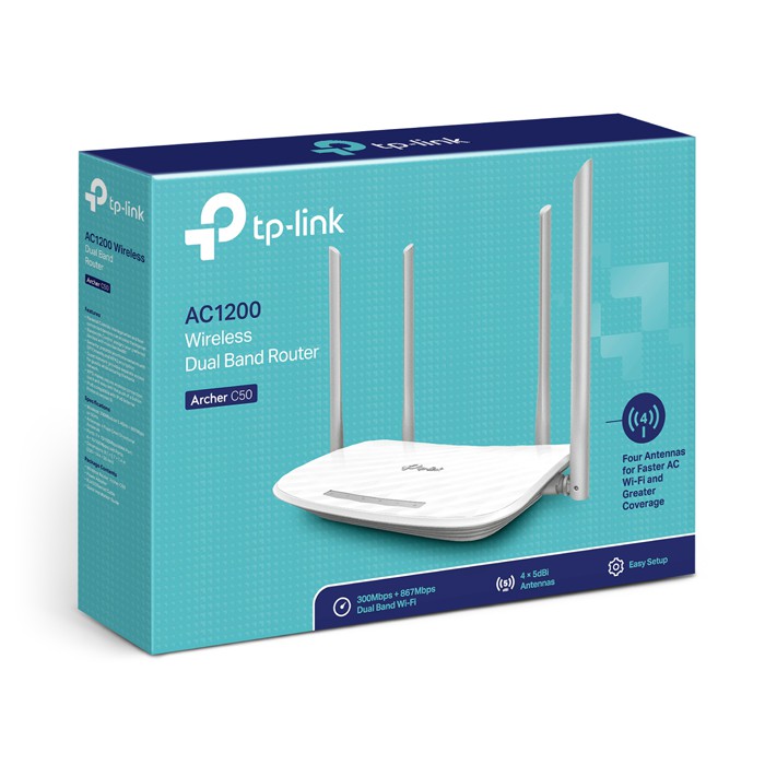 TPLINK Router băng tần kép Wi-Fi AC1200 Archer C50 | BigBuy360 - bigbuy360.vn