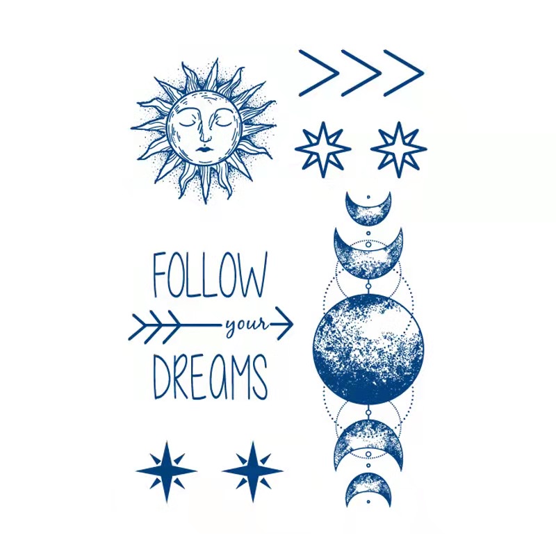 Hình Xăm Dán Tạm Thời Chống Nước Lâu Trôi 15 Ngày; 18cm * 11cm