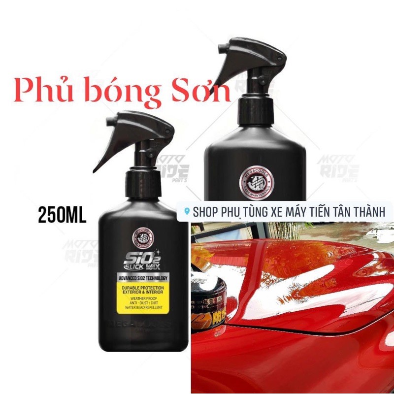 SiO2 SLICK WAX - Dung Dịch Đánh Bóng Nhựa Sơn Xe Máy (MEGACOOLS)