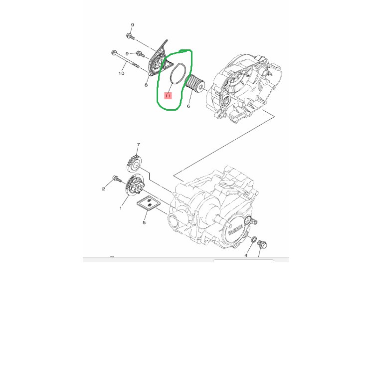 Gioăng chỉ cao su nắp lọc nhớt  Taurus - Jupiter 2011 - Sirius FI - Jupiter FI Yamaha