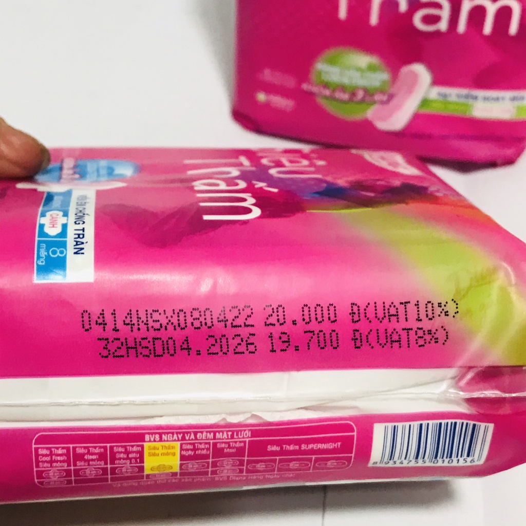 Băng vệ sinh Diana siêu thấm siêu mỏng cánh 8 miếng/gói