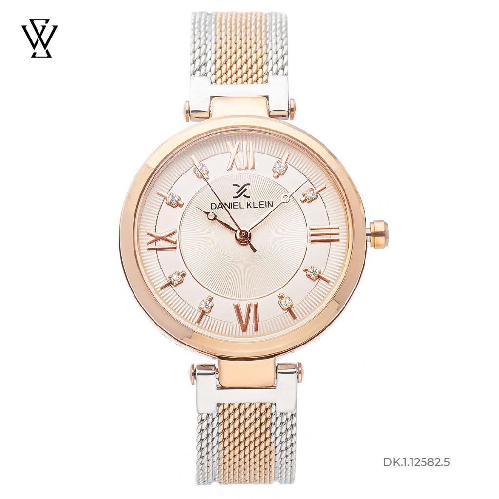 Đồng Hồ Quartz Nữ Daniel Klein WATCHSTORE DK.1.12582.5 Mặt Kính Khoáng 34mm, Dây Kim Loại, Vỏ Thép Không Gỉ