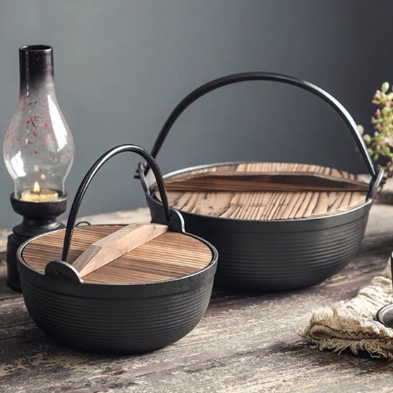 Nồi gang chống dính tự nhiên dùng được trên bếp từ, nồi gang đúc nguyên khối rapio LIINKITCHEN