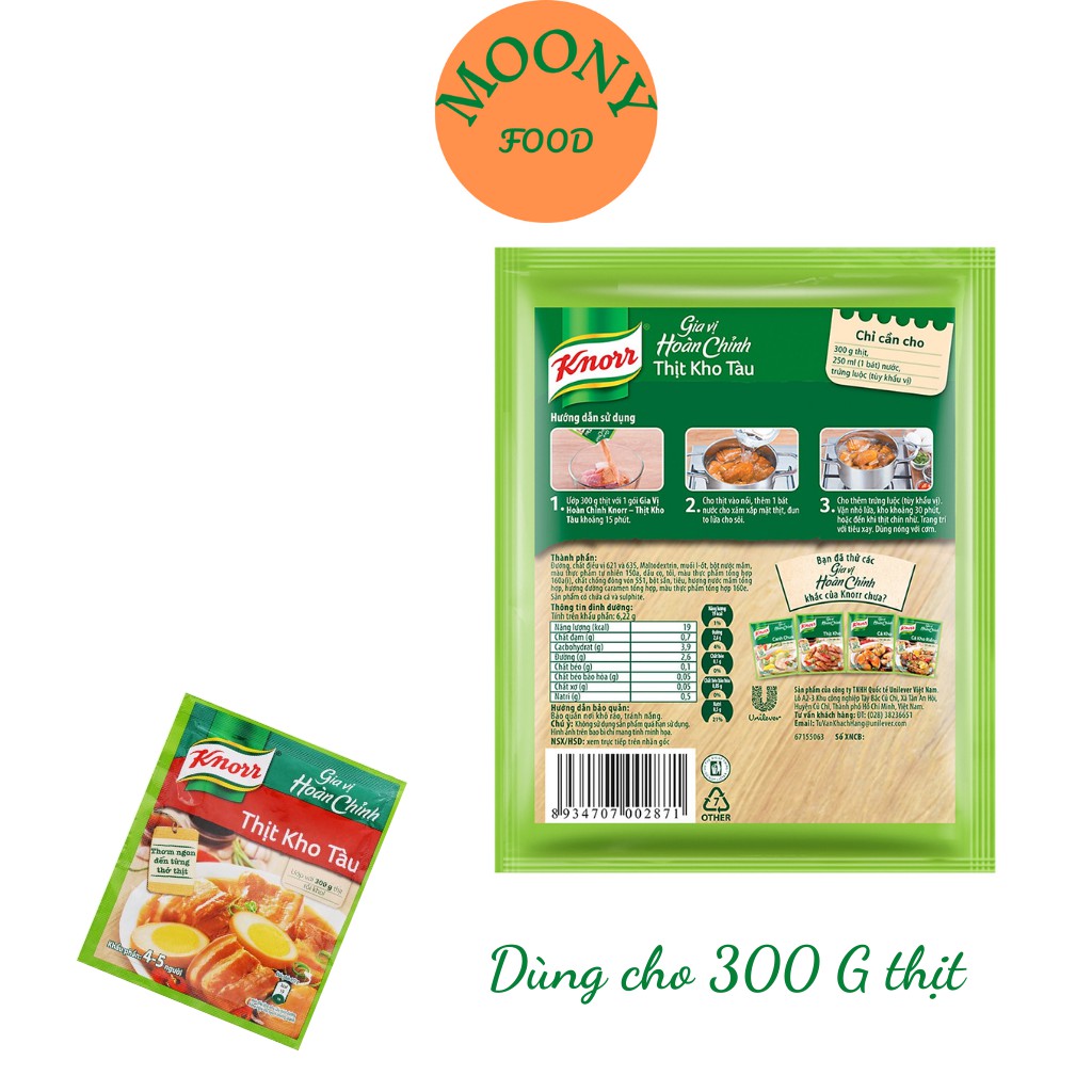 Gói Gia Vị Thịt Kho Tàu Knorr Thơm Ngon Chuẩn Vị Gói 28G