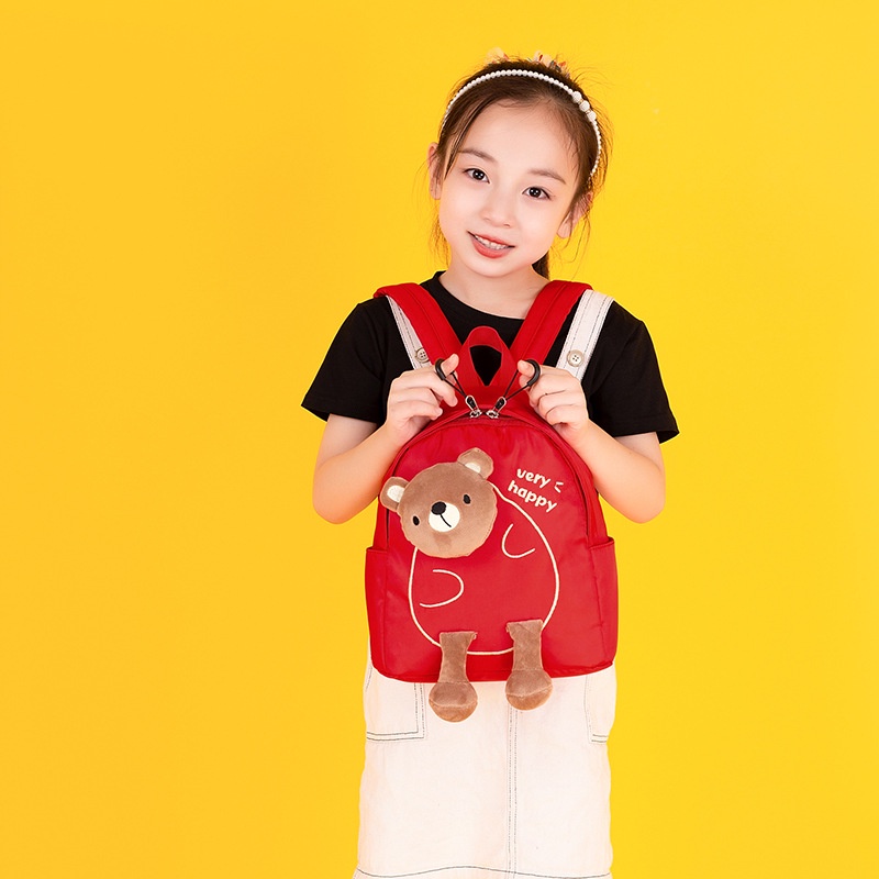 PVN47394 Balo cho bé mầm non mẫu giáo gấu nâu Teddy mới 2022 siêu nhẹ chống nước chống cho bé