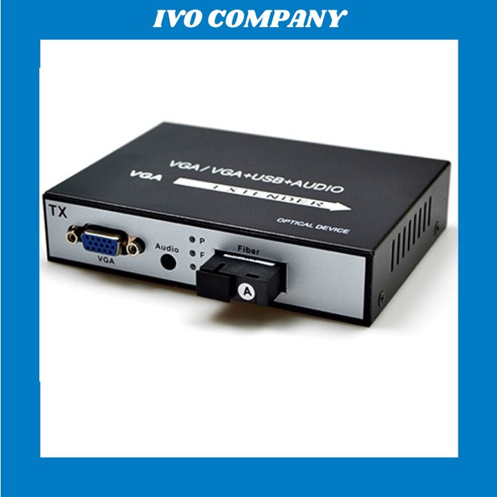 Cặp Converter Chuyển Đổi VGA Sang Cáp Quang 1080P