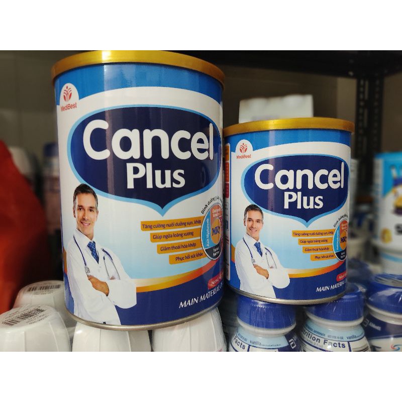 Sữa bột Cancel plus cho người loãng xương, lon 400g và 800g