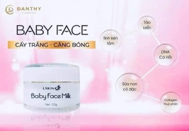 KEM BABY FACE MILK --- CẤY TRẮNG CĂNG BÓNG DA MẶT --- CÔNG TY ĐAN THY