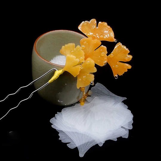 Lá ngân hạnh nhựa co nhiệt plastic shrink cắt sẵn làm thủ công handmade diy