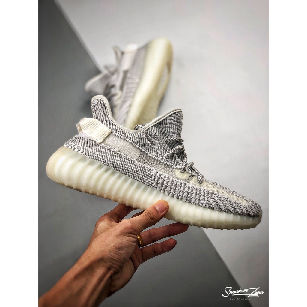 Giày thể thao nam nữ YZ 350 V2 STATIC trắng xám