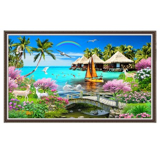 Tranh dán tường HD Cảnh biển đẹp HBIEN001 kim sa