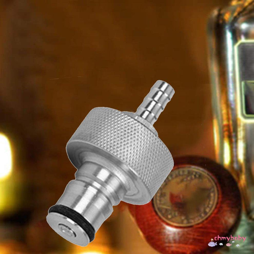 1 cái bằng thép không gỉ Carbonat Cap Bộ đếm áp suất Chai chiết rót Barb CO2 [8/1]