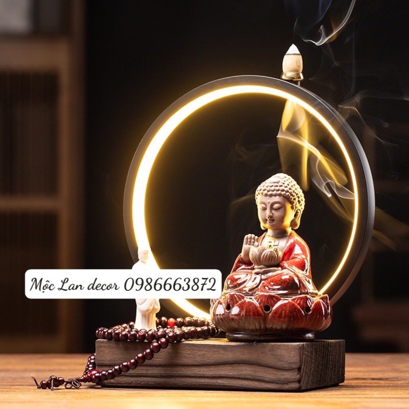 Tượng Phật Tổ đèn led xông trầm Hương