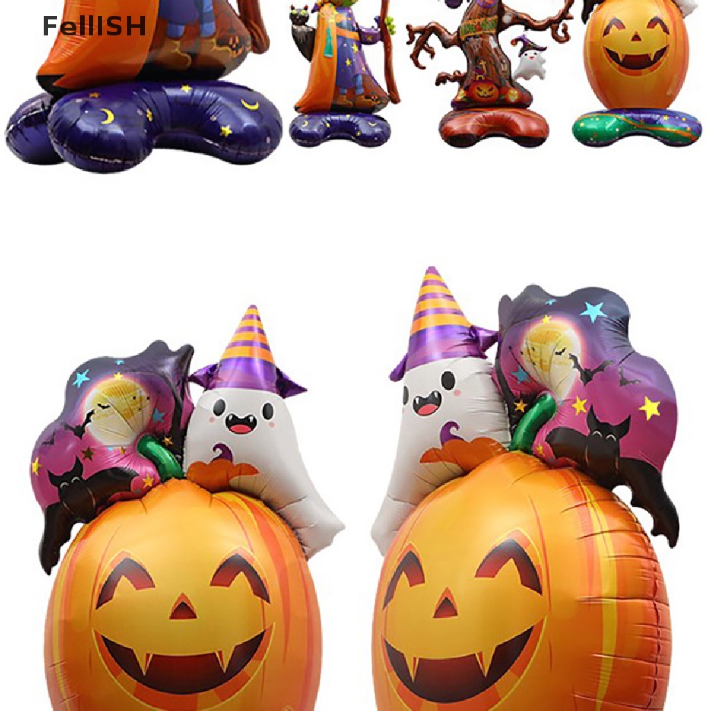 Bong Bóng Lá Nhôm Hình Phù Thủy Bí Ngô Trang Trí Halloween 439br