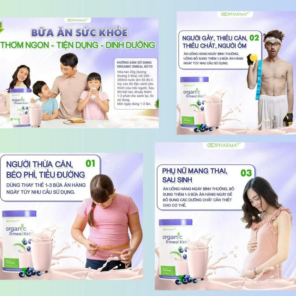 Organic Rmeal Keto Dr Lacir bữa ăn lành mạnh tăng sức đề kháng kiểm soát cân nặng bổ sung dinh dưỡng, 300g và 560g