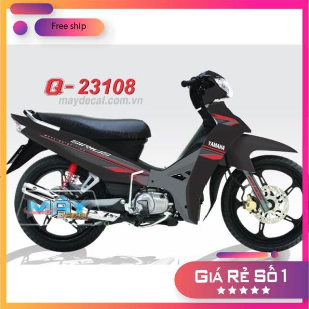 Tem xe sirius đỏ đen mẫu zin