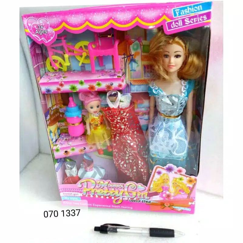 Bộ Đồ Chơi Gia Đình Búp Bê Barbie Cho Bé