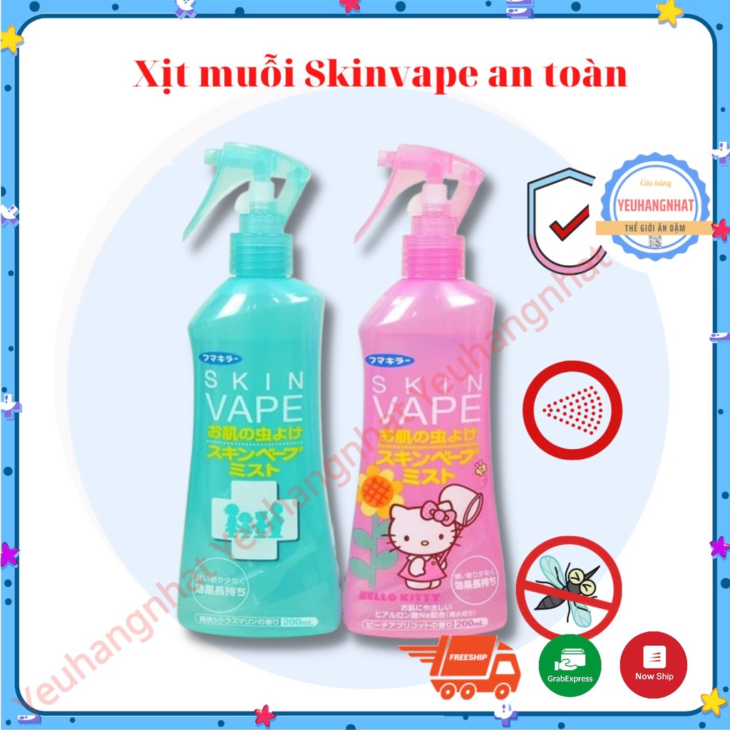 NHẬT BẢN Xịt chống muỗi và côn trùng Skin Vape