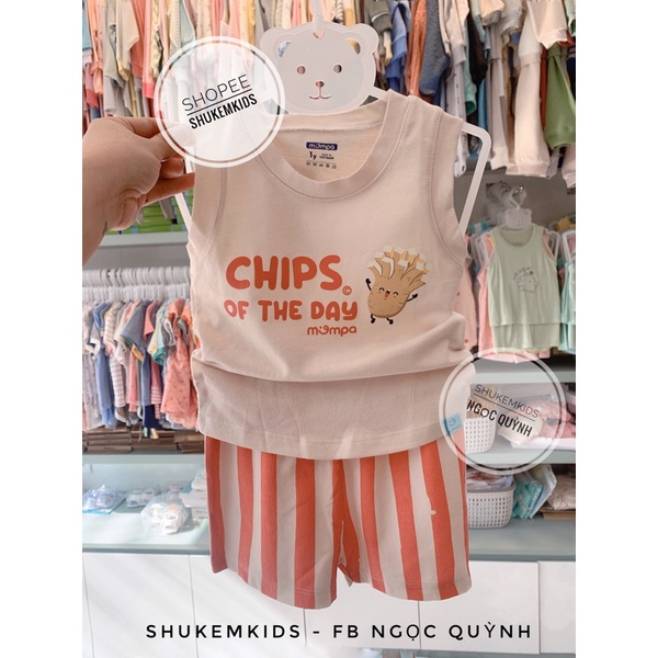 Mompa - Bộ nỉ phối khoá kéo thể thao cho bé thu đông
