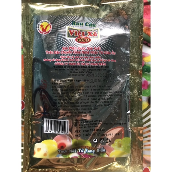 Bột rau câu giòn Việt Xô gói 50gr