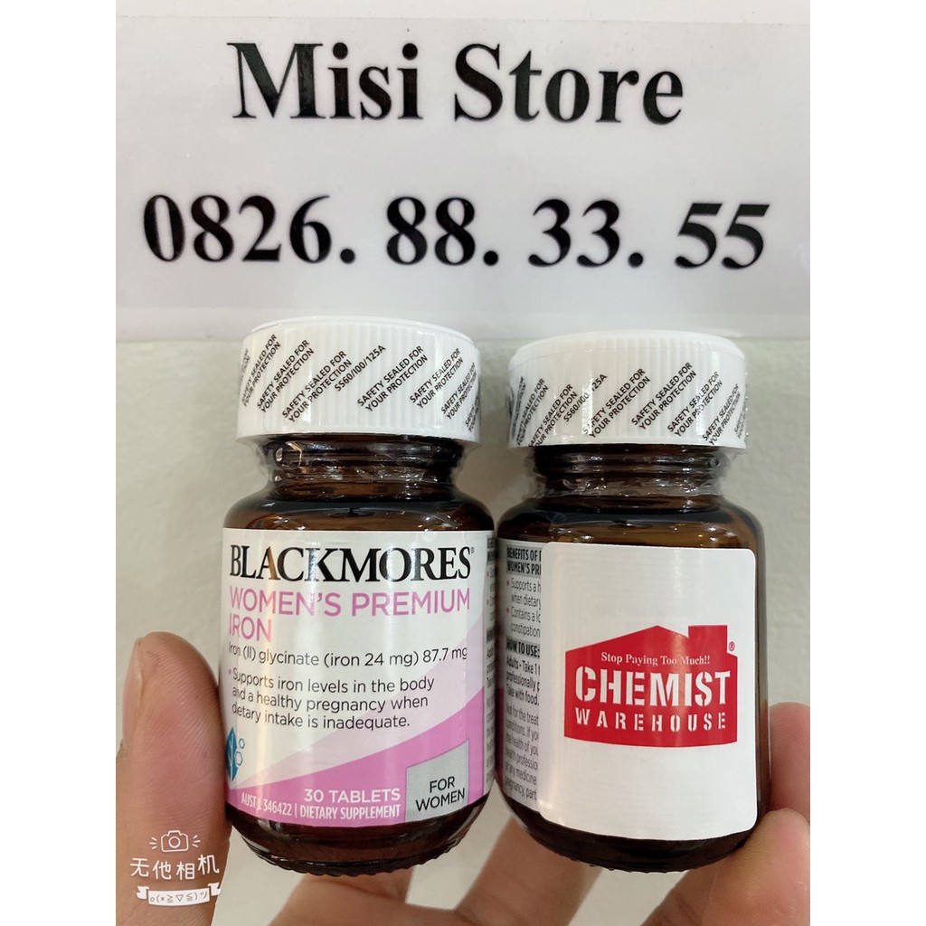 (Combo) Sắt Bầu Blackmores Pregnancy Iron - Không Táo Bón, Lọ 30 Viên