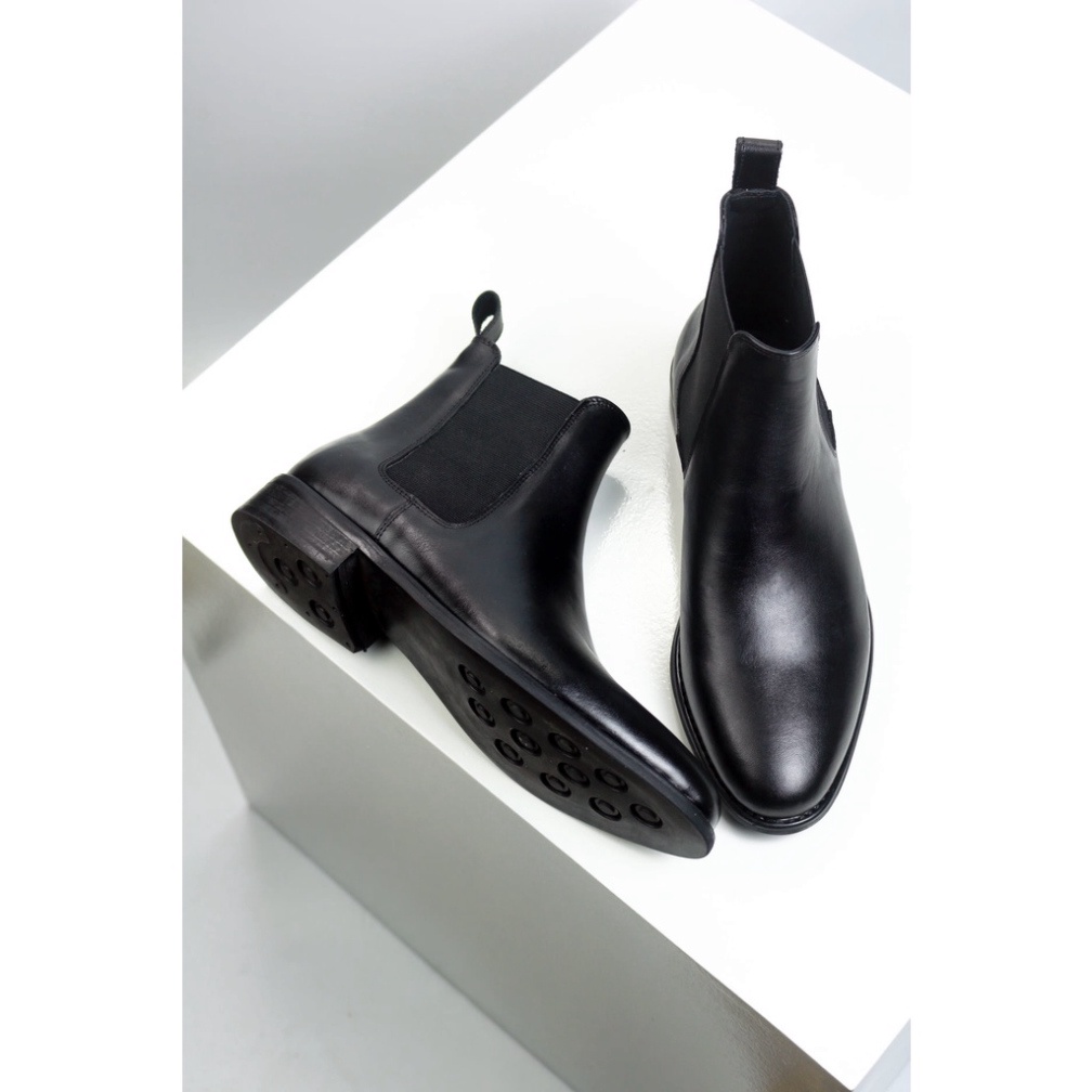 Giày thời trang nam Chelsea Boots chất liệu da bò nguyên tấm đế cao su đúc nhiệt độn 3.5cm | BigBuy360 - bigbuy360.vn
