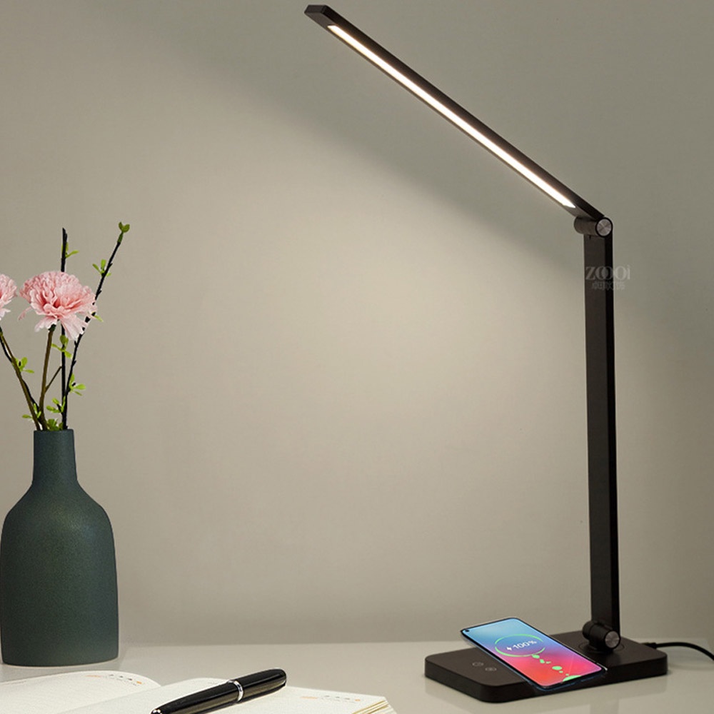 Đèn học Led chống cận Desk Lamp MT-856, Chức năng sạc không dây, 5 chế độ sáng, Cổng USB ouput 5V1A