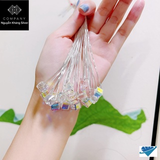 Dây chuyền bạc gắn đá pha lê sáng lấp lánh