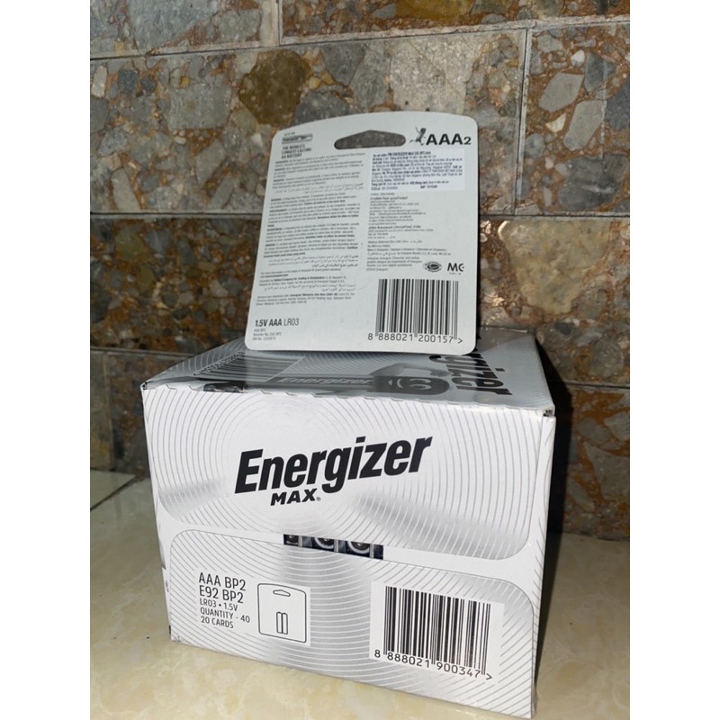 Pin Đũa AAA Energizer Max 1.5V (Nhập khẩu Singapore)[Chính Hãng 100%]