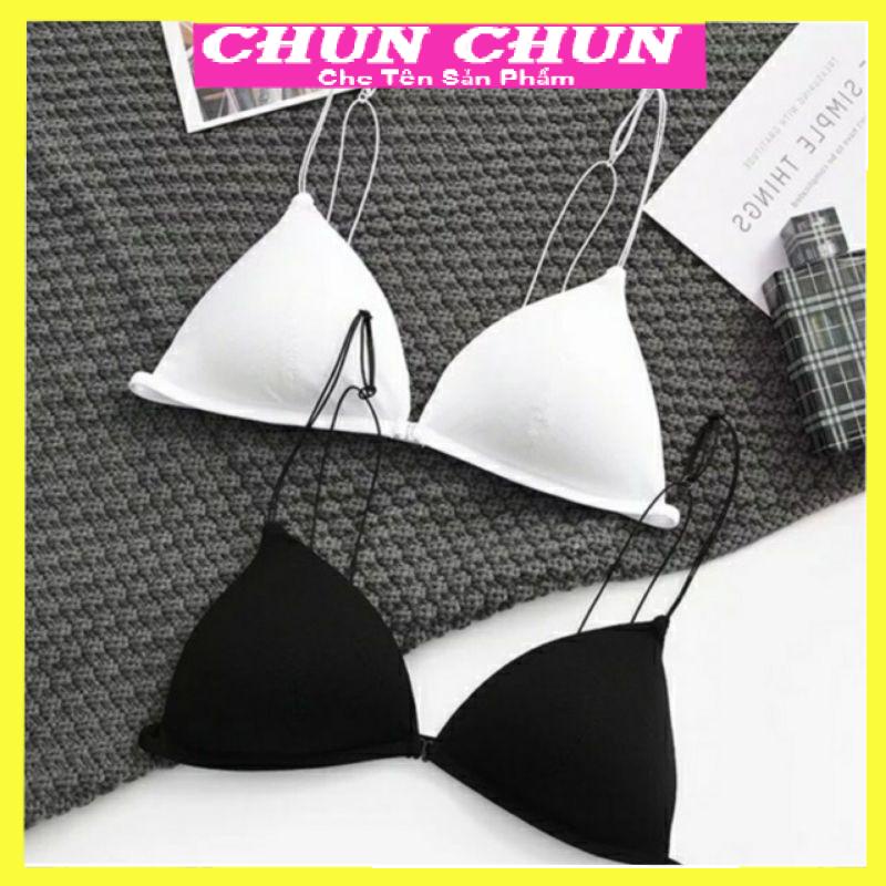 Áo lót nữ dây mảnh đệm mỏng chất cotton Chunchun.