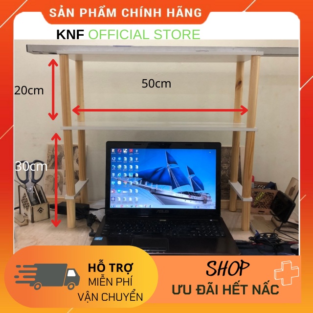 Kệ đồ gỗ laptop máy tính để bàn-giá để đồ bằng gỗ đa năng thông minh tiện dụng KNF [Giảm 50%+10% voucher follow]