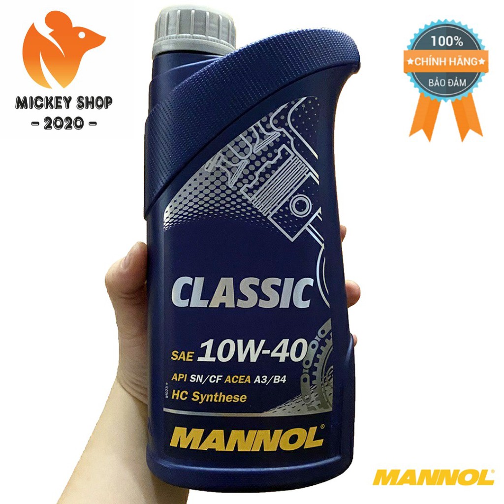 [ PRO ] Nhớt MANNOL Classic 10W-40 SN/CF 7501 1L Hàng Đức Cao Cấp Chính Hãng