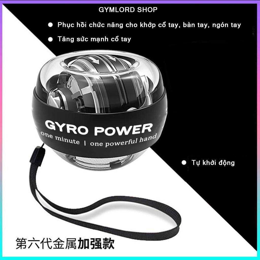 Bóng Tập Cổ Tay GYROBALL Phục Hồi Tập Luyện Cổ Tay Tự Khởi Động, Có Đèn