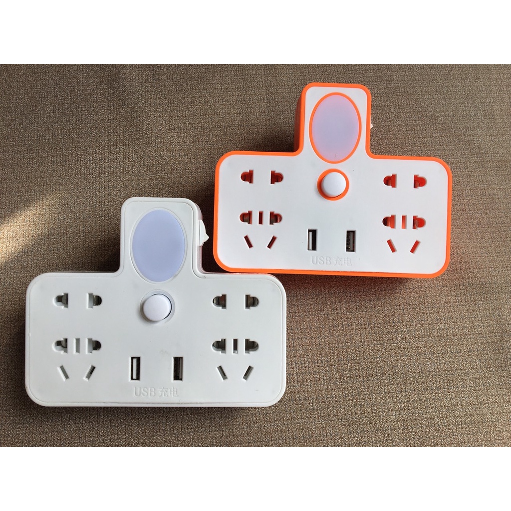 Ổ cắm điện đa năng kèm đèn ngủ và 2 cổng cắm usb