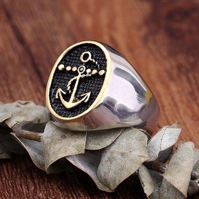 Nhẫn Hình Mỏ Neo Thời Trang Dành Cho Nam